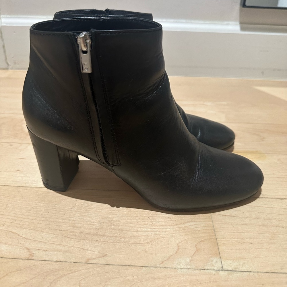 Loeffler Randall Black Ankle Boots leather size US 6 - extremely comfortable